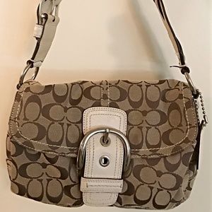 11862 Coach Soho Signature Pocket Flap Brown